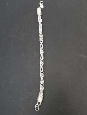 Byzantine-Style Silver Bracelet - Elegant Women's Bracelet
